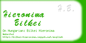 hieronima bilkei business card